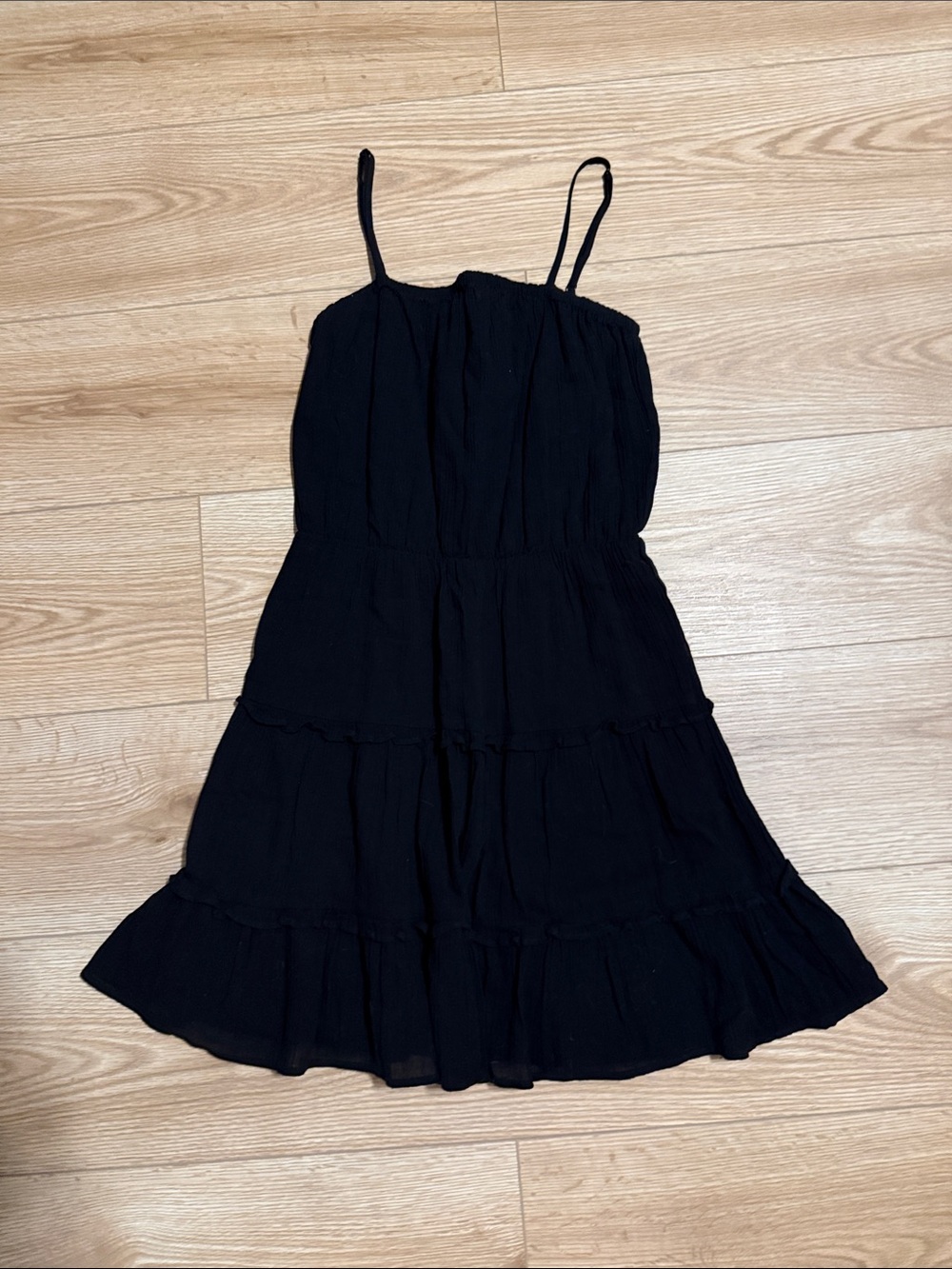 Express Black Tiered Spaghetti-Strap Dress for Women